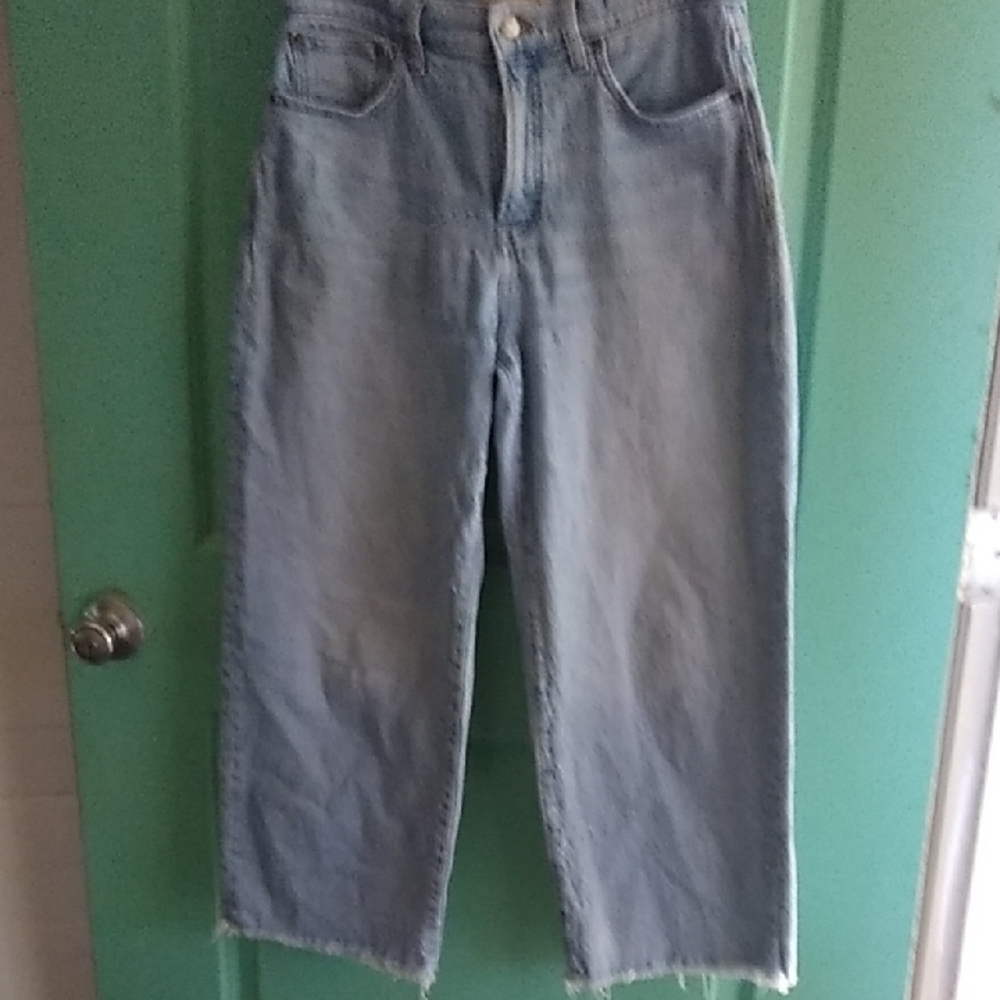 Madewell Light Blue Crop Wide Leg Jeans 30/ 25